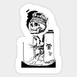 King Skeleton Sticker